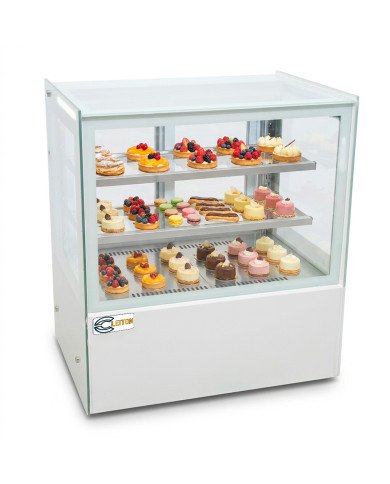 Vitrina Pastelera Expositora Refrigerada Cuadrada De Sobremesa 2 Estan