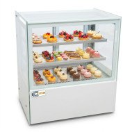 Vitrina Pastelera Expositora Refrigerada Cuadrada De Sobremesa 2 Estan