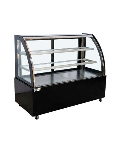 Vitrina Pastelera Expositora Refrigerada De Suelo 2 Estantes Con Crist