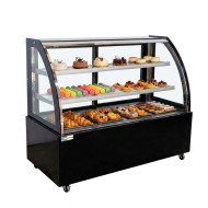 Vitrina Pastelera Expositora Refrigerada De Suelo 2 Estantes Con Crist