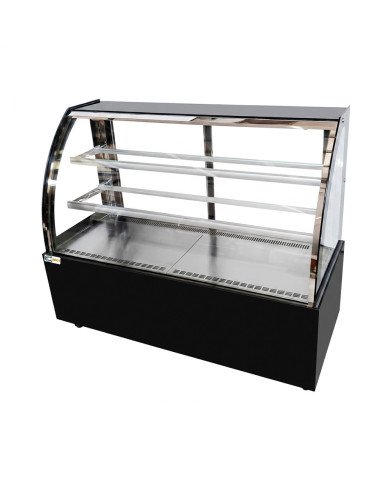 Vitrina Pastelera Expositora Refrigerada De Suelo 2 Estantes Con Crist