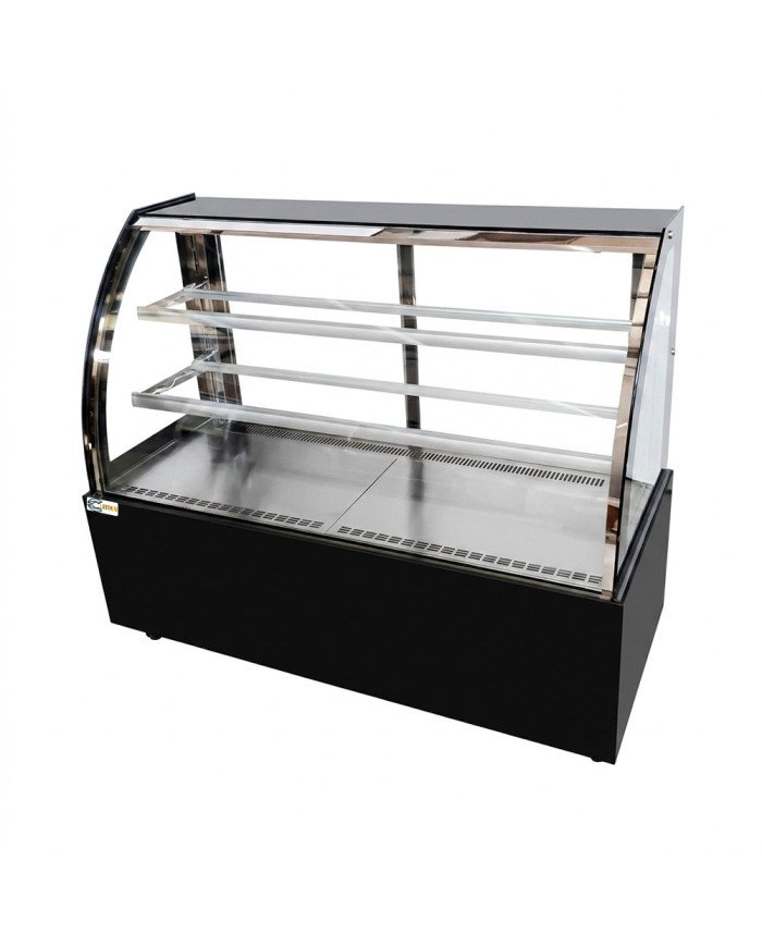 Vitrina Pastelera Expositora Refrigerada De Suelo 2 Estantes Con Crist