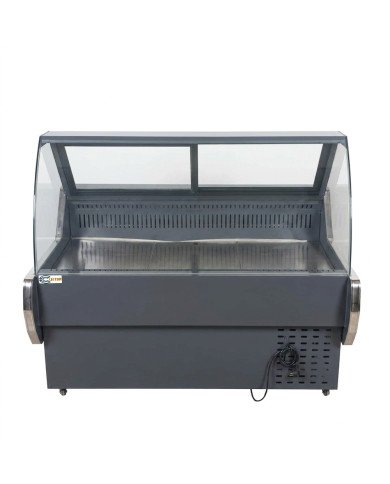 Vitrina Carnicera Expositora Refrigerada Con Cristal Alto Curvo Negra