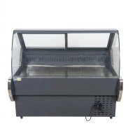 Vitrina Carnicera Expositora Refrigerada Con Cristal Alto Curvo Negra