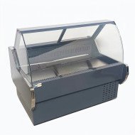 Vitrina Carnicera Expositora Refrigerada Con Cristal Alto Curvo Negra