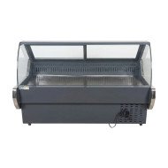 Vitrina Carnicera Expositora Refrigerada Con Cristal Alto Curvo Negra