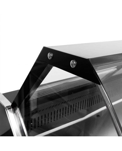 Vitrina Carnicera Expositora Refrigerada Con Cristal Alto Curvo Negra