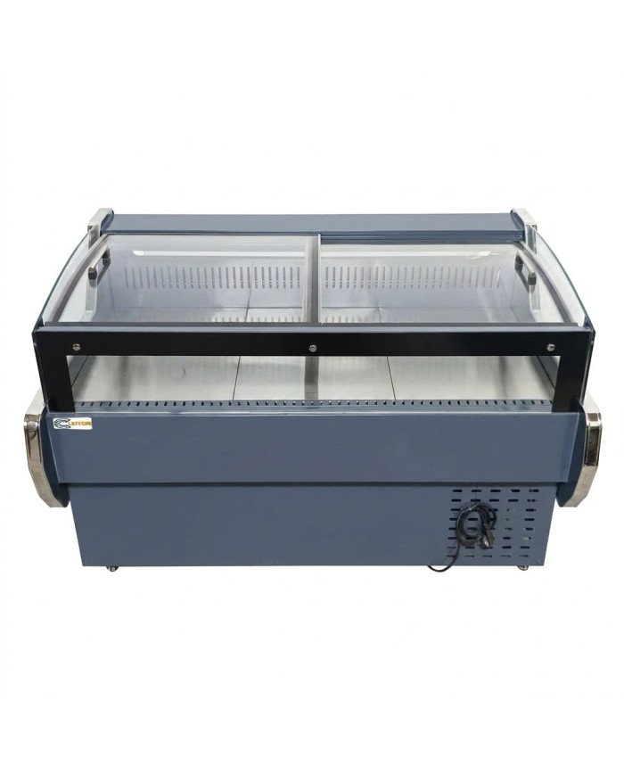 Vitrina Carnicera Expositora Refrigerada Con Cristal Alto Curvo Roja 3