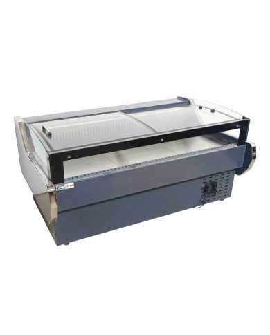Vitrina Carnicera Expositora Refrigerada Con Cristal Alto Curvo Roja 4