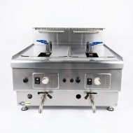 Freidora a Gas Natural Doble 14+14 Litros Sobremesa Cleiton