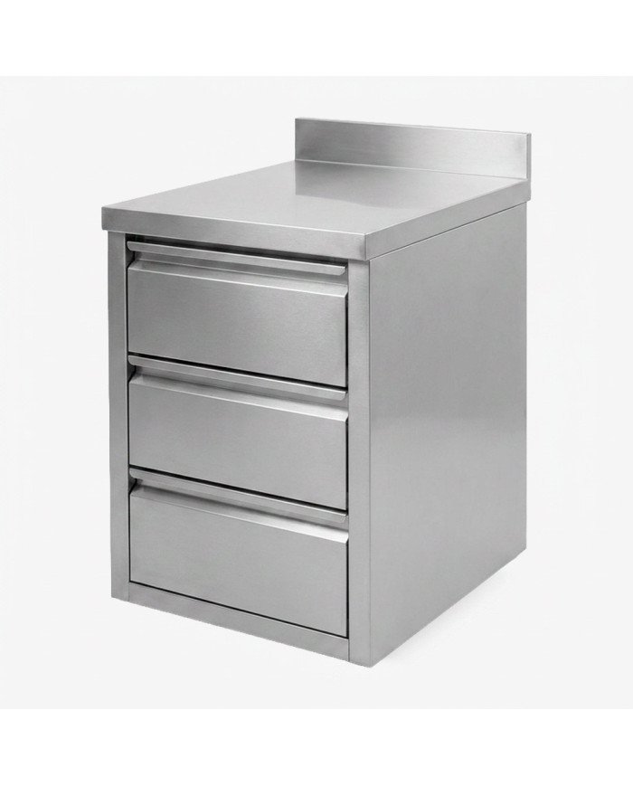 Estantería de pie de acero inoxidable con 4 estantes 1400x500x1800 mm para hostelería | CLEITON