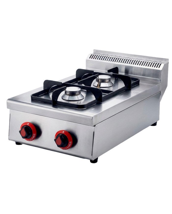 Cocina de gas sobremesa vertical 2 fuegos Cleiton profesional