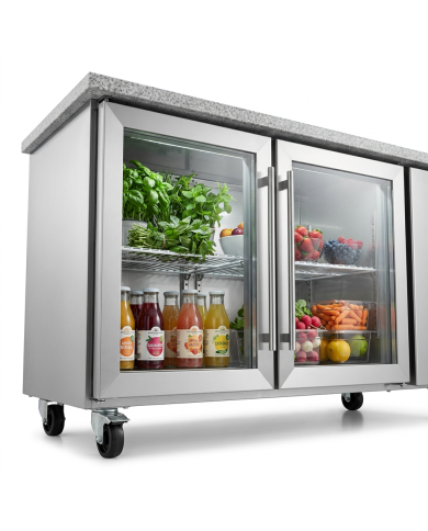 Bajo Mostrador Refrigerado 3 Puertas 136x70 Ventilado Cleiton