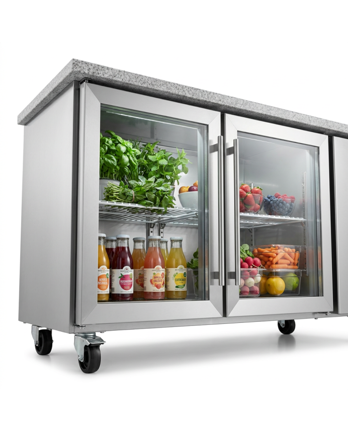 Bajo Mostrador Refrigerado 3 Puertas 136x70 Ventilado Cleiton