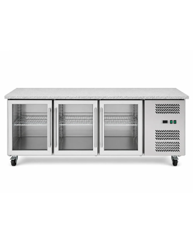 Bajo Mostrador Refrigerado 3 Puertas mármol 179x70 Ventilado Romux