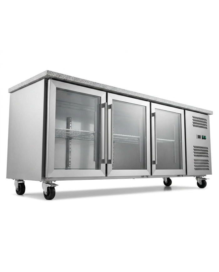 Bajo Mostrador Refrigerado 3 Puertas mármol 179x70 Ventilado Romux