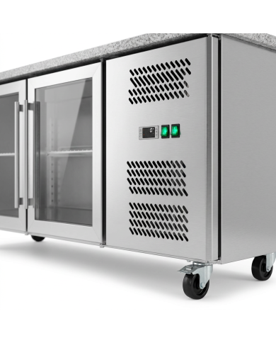 Bajo Mostrador Refrigerado 3 Puertas mármol 179x70 Ventilado Romux