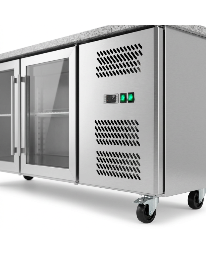 Bajo Mostrador Refrigerado 3 Puertas mármol 179x70 Ventilado Cleiton