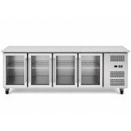 Bajo Mostrador Refrigerado 4 Puertas mármol 223x70 Ventilado Cleiton