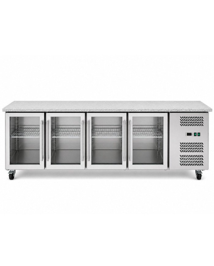 Bajo Mostrador Refrigerado 4 Puertas mármol 223x70 Ventilado Romux