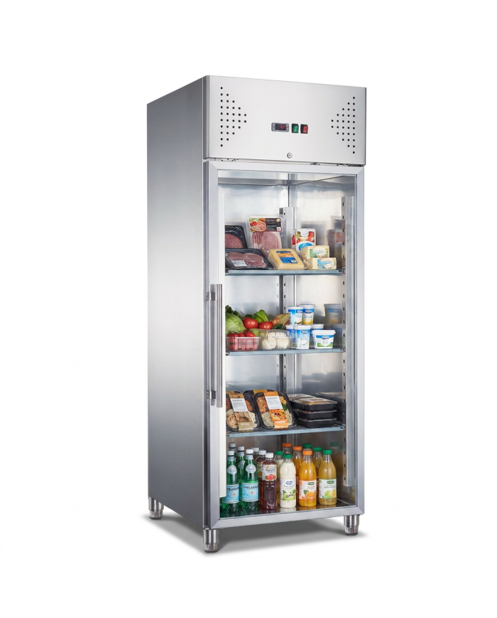 Armario refrigerado 650L 1 puerta cristal CLEITON ventilado aire forzado