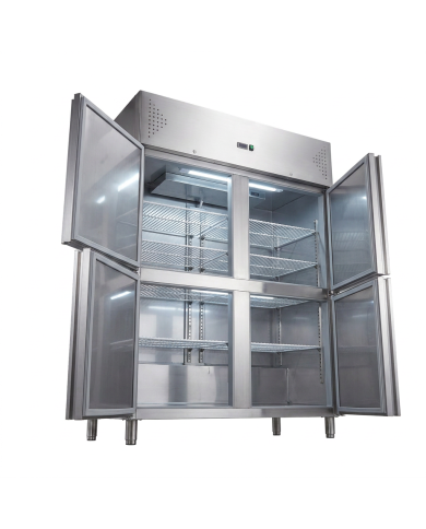 Armario refrigerado 1300L 4 puertas ROMUX ventilado aire forzado