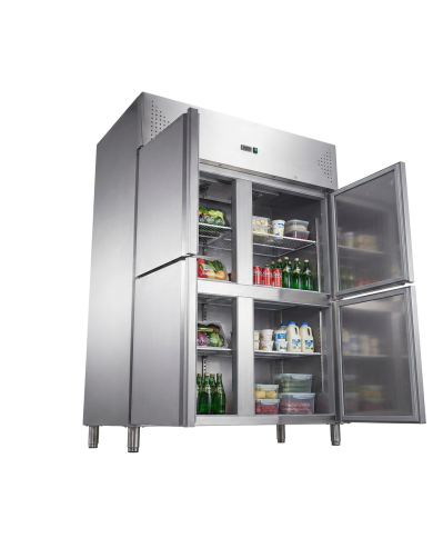 Armario refrigerado 1300L 4 puertas ROMUX ventilado aire forzado