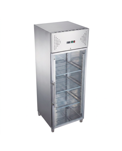 Armario refrigerado 600L 1 puerta cristal ROMUX ventilado aire forzado