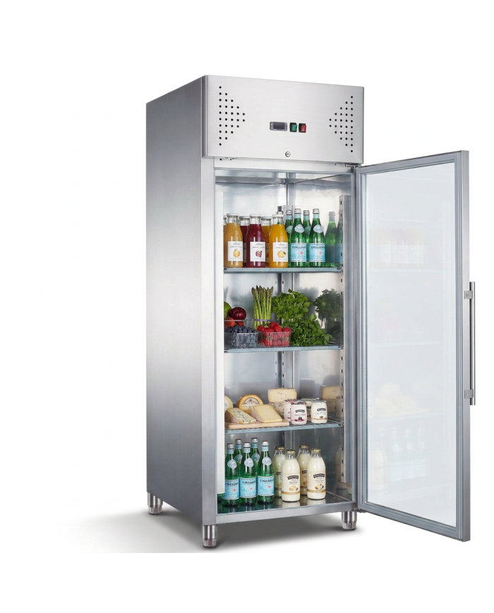 Armario refrigerado 600L 1 puerta cristal ROMUX ventilado aire forzado