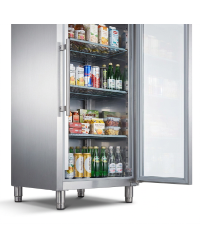 Armario refrigerado 600L 1 puerta cristal ROMUX ventilado aire forzado