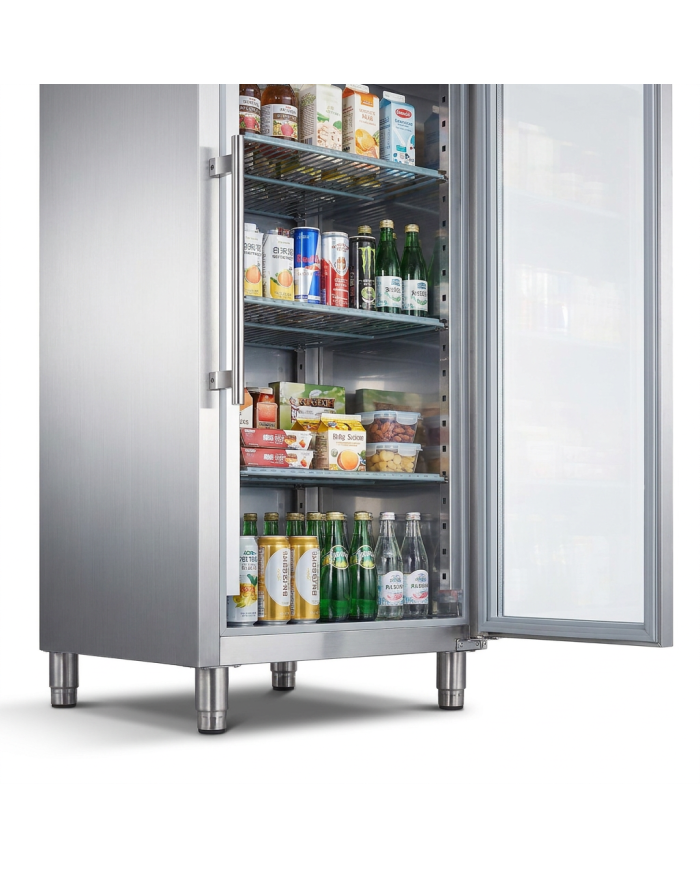 Armario refrigerado 600L 1 puerta cristal ROMUX ventilado aire forzado