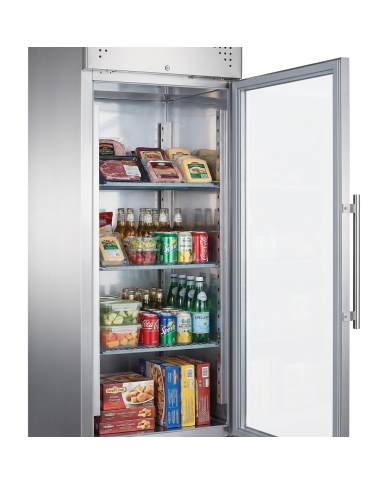Armario refrigerado 600L 1 puerta cristal CLEITON ventilado aire forzado