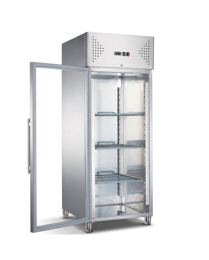 Armario congelación 600L 1 puerta cristal ROMUX ventilado aire forzado
