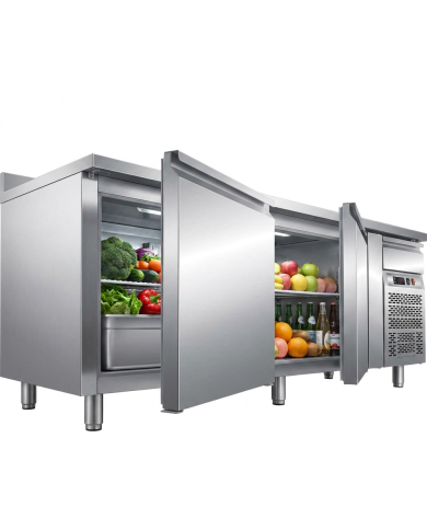 Bajo Mostrador Refrigerado 4 Puertas 223x70 Ventilado Romux
