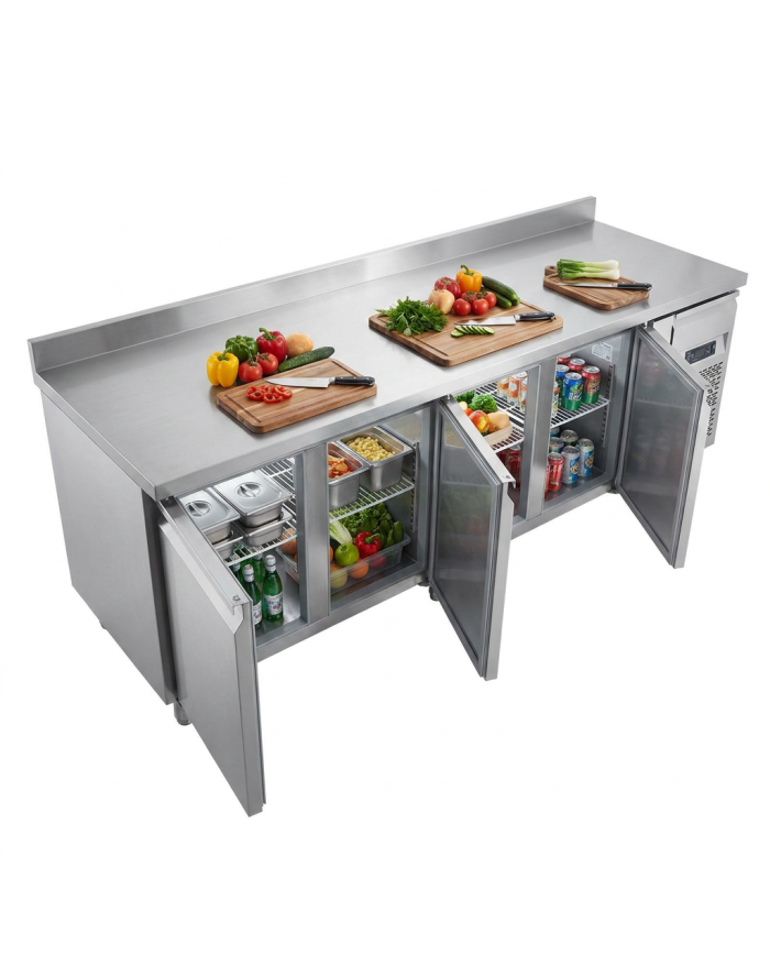 Bajo Mostrador Refrigerado 4 Puertas 223x70 Ventilado Romux