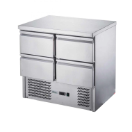 Mesa Fría De Preparación Acero Inoxidable 4 Cajones 220 Litros 90X70 C
