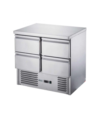 Mesa Fría De Preparación Acero Inoxidable 4 Cajones 220 Litros 90X70 C