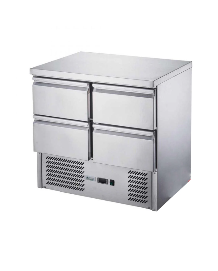 Mesa Fría De Preparación Acero Inoxidable 4 Cajones 220 Litros 90X70 C