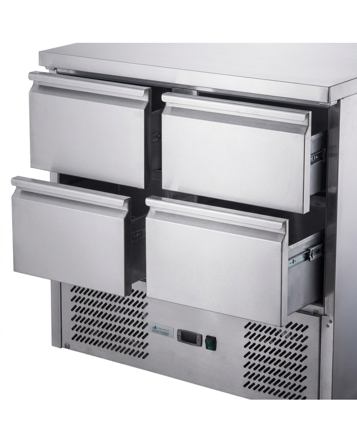 Mesa Fría De Preparación Acero Inoxidable 4 Cajones 220 Litros 90X70 C