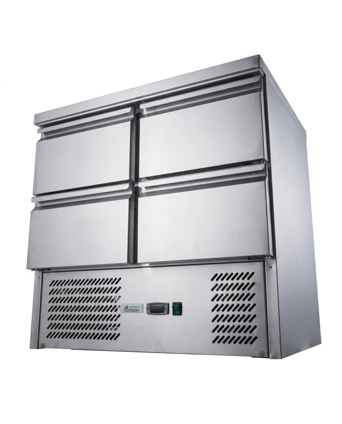 Mesa Fría De Preparación Acero Inoxidable 4 Cajones 220 Litros 90X70 C