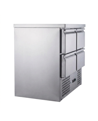 Mesa Fría De Preparación Acero Inoxidable 4 Cajones 220 Litros 90X70 C