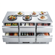 Mesa Fría De Preparación De 6 Cajones De 135X70 Cm Estática Cleiton C