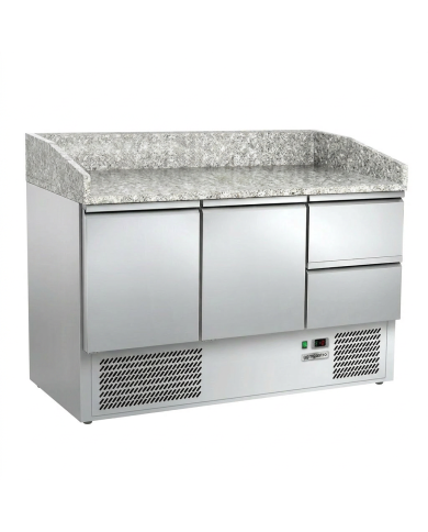 Mesa Pizzera Refrigerada 2 Puertas Y 2 Cajones Marmol Romux ROMUX | H