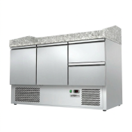 Mesa Pizzera Refrigerada 2 Puertas Y 2 Cajones Marmol Romux ROMUX | H