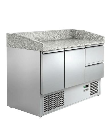 Mesa Pizzera Refrigerada 2 Puertas Y 2 Cajones Marmol Romux ROMUX | H