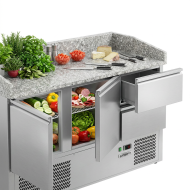 Mesa Pizzera Refrigerada 2 Puertas Y 2 Cajones Marmol Romux ROMUX | H
