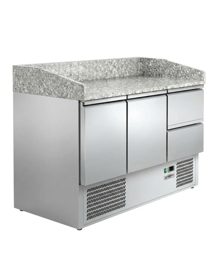 Mesa Pizzera Refrigerada 2 Puertas Y 2 Cajones Marmol Cleiton CLEITON