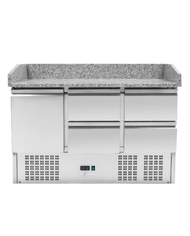 Mesa Pizzera Refrigerada 1 Puerta Y 4 Cajones Marmol Romux ROMUX | Ho