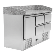 Mesa Pizzera Refrigerada 1 Puerta Y 4 Cajones Marmol Romux ROMUX | Ho