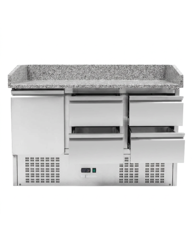 Mesa Pizzera Refrigerada 1 Puerta Y 4 Cajones Marmol Romux ROMUX | Ho